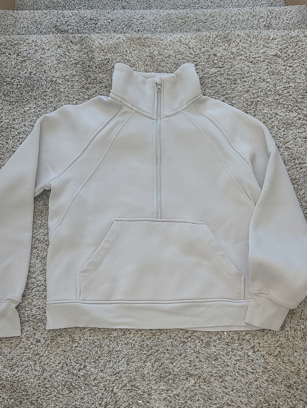 Danskin Cream Half-Zip Pullover